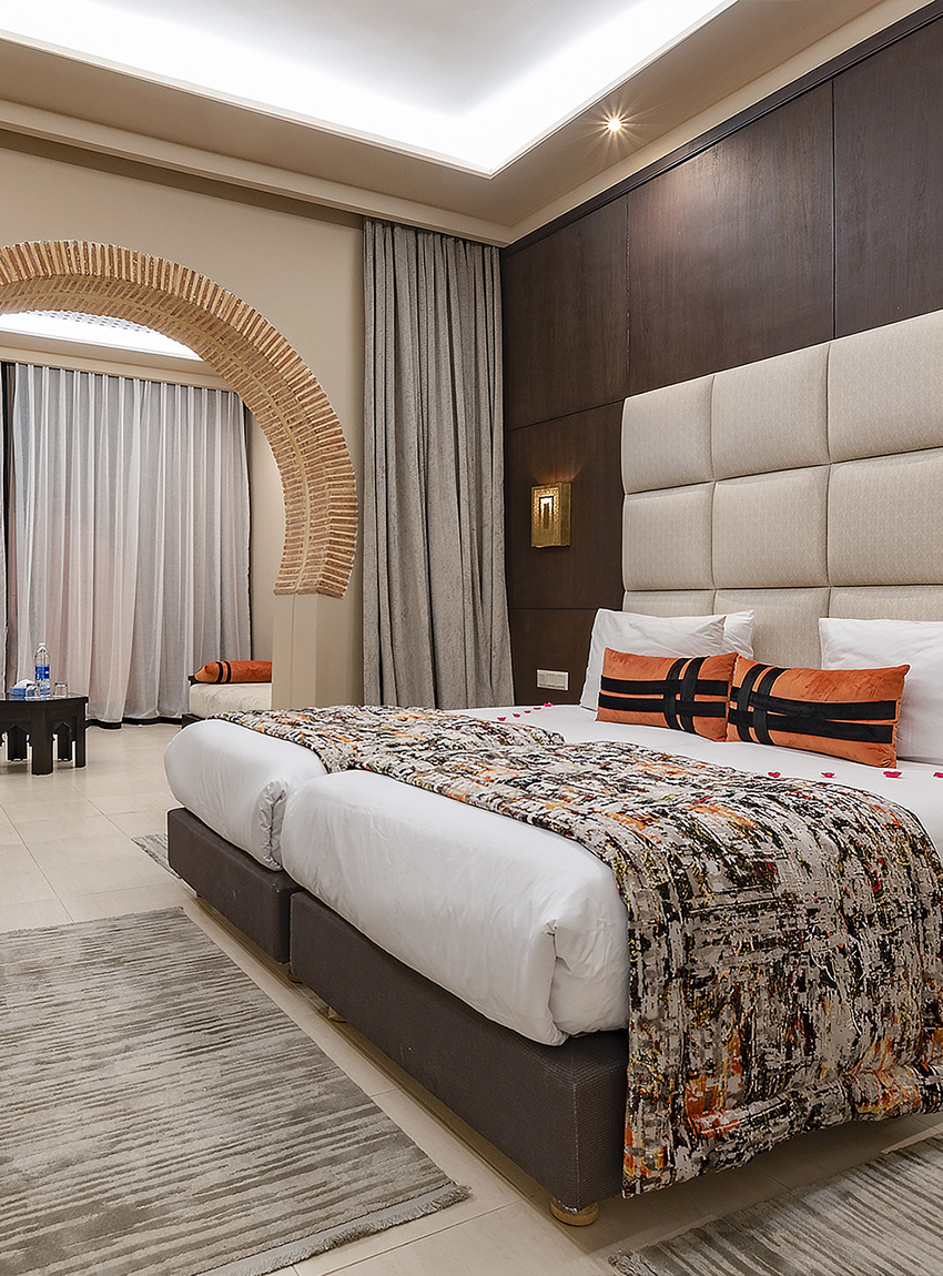 Lit Suite privilège Eden Andalou 5 etoiles SPA, suites and aquapark Marrakech