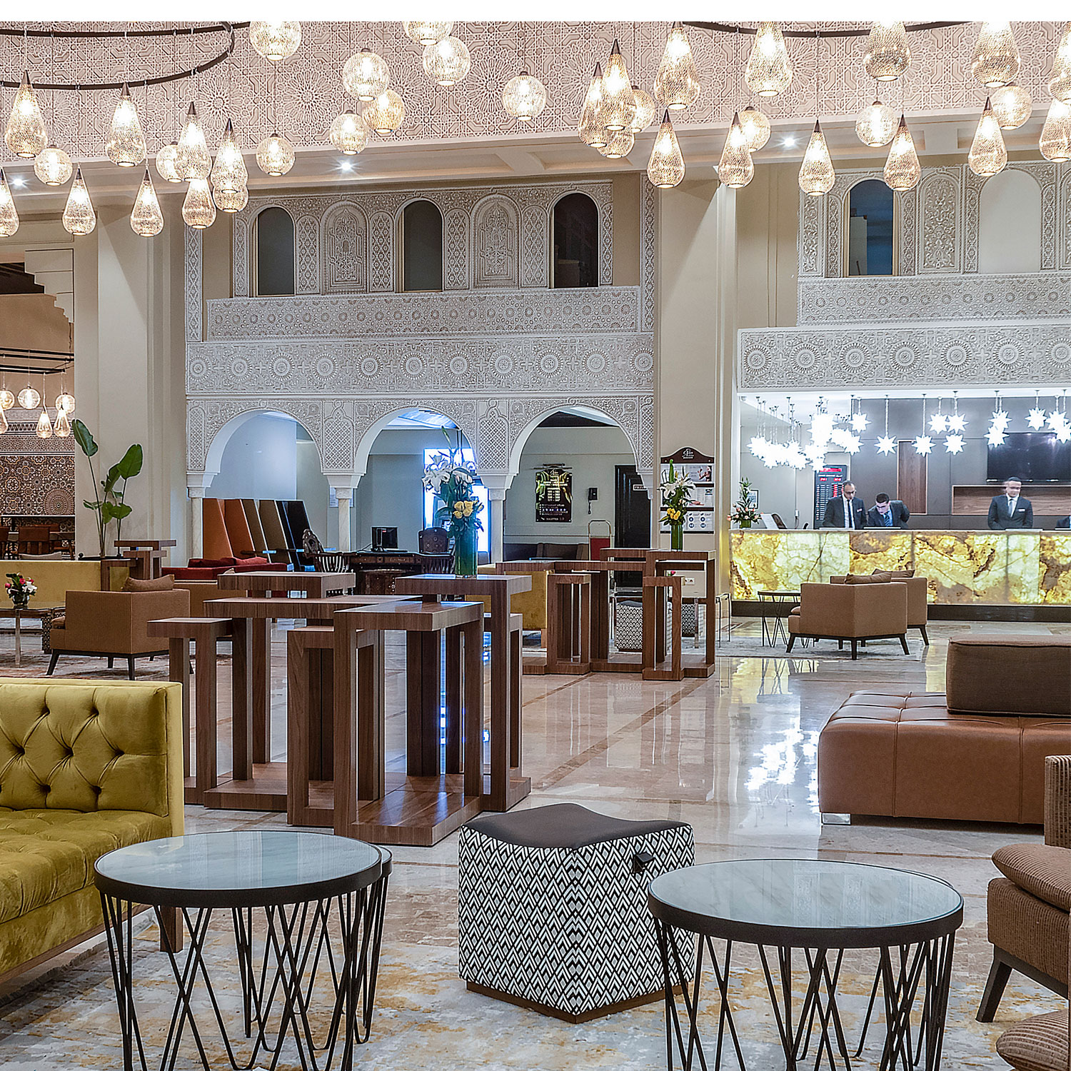 Lobby Reception Eden Andalou 5 etoiles SPA, suites and aquapark Marrakech ALL inclusive